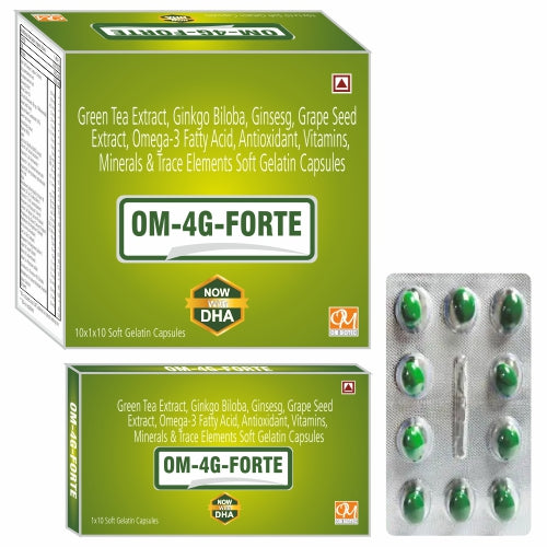 OM-4G-FORTE Omega 3 fatty acid, Tea extracts with Vita. Extract Combination