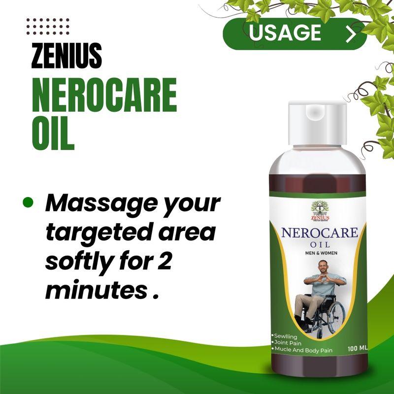 Zenius Nerocare oil - Herbal Massage Oil for Nerve Strength, Pain Relief, and Improved Mobility - 100ml Oil