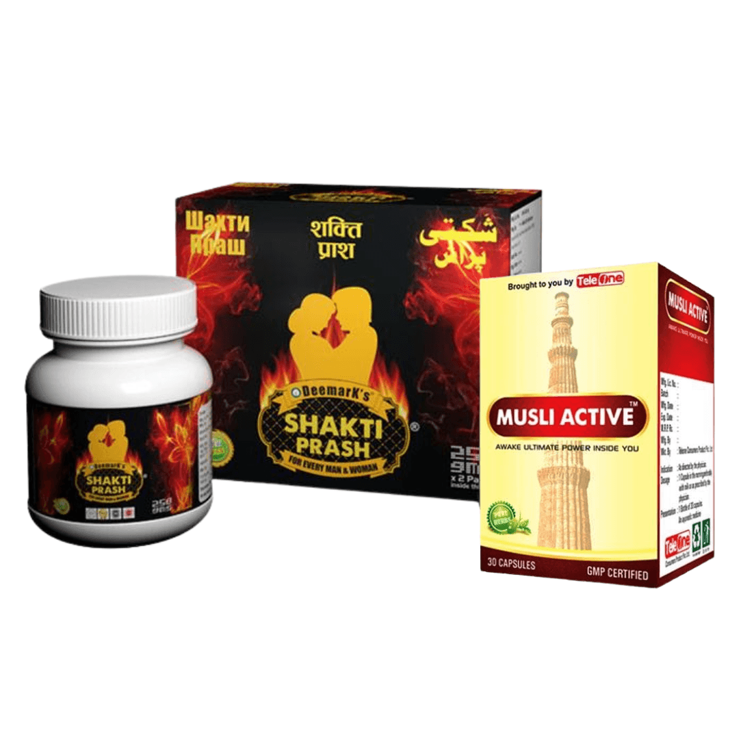 Deemark Shakti Prash with Musli Active Capsules Combo