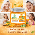 Bhudevam Naturals Khadi Orange Aloe Vera Gel for Face & Hair – Vitamin C Brightening & Hydrating Skin Care | Natural Glow Moisturizer- 200GM