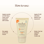 Moha Tinted Sunscreen Gel SPF 50 PA+++ - Matte Oil-Free Broad Spectrum Face Sunscreen