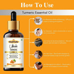 Khadi Turmeric Essential Oil | Pure & Natural Turmeric Oil for Face & Body Care | Essential Oil for Glowing-Looking Skin, Oily & Acne-Prone Skin | Herbal Aromatherapy & Massage Oil | 15 ml