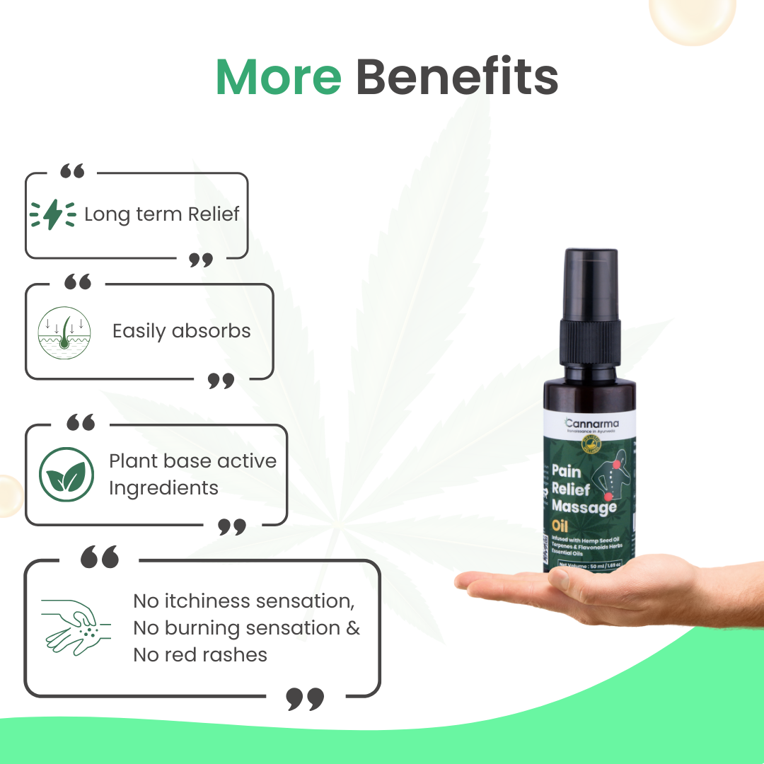 Cannarma Pain Relief Massage Oil for Bone, Back & Joint Pain - (50 ml)