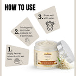 Kayee Ayurveda Rice Face Scrub for Men & Women | Herbal Facial Exfoliating Scrub for Deep Cleansing, Dead Skin Removal & Skin Smoothing | Helps Remove Excess Oil & Impurities | Suitable for Regular Skincare Routine