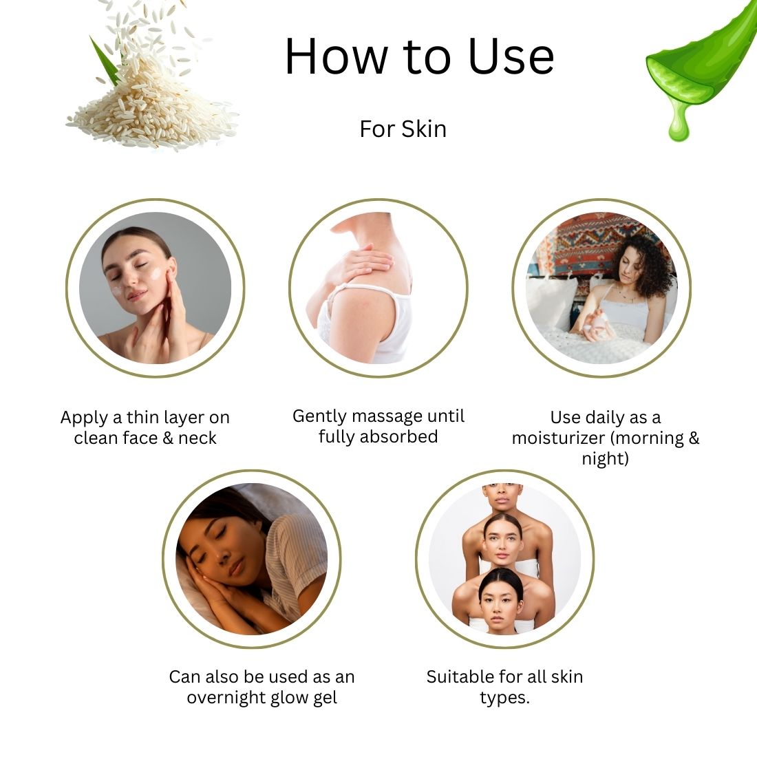 Kayee Ayurveda Rice Water Gel for Face & Skin | Hydrating & Moisturizing Herbal Facial Gel for Soft, Smooth & Radiant-Looking Skin | Lightweight Non-Sticky Formula for Daily Skincare | Suitable for Men & Women | 200 g