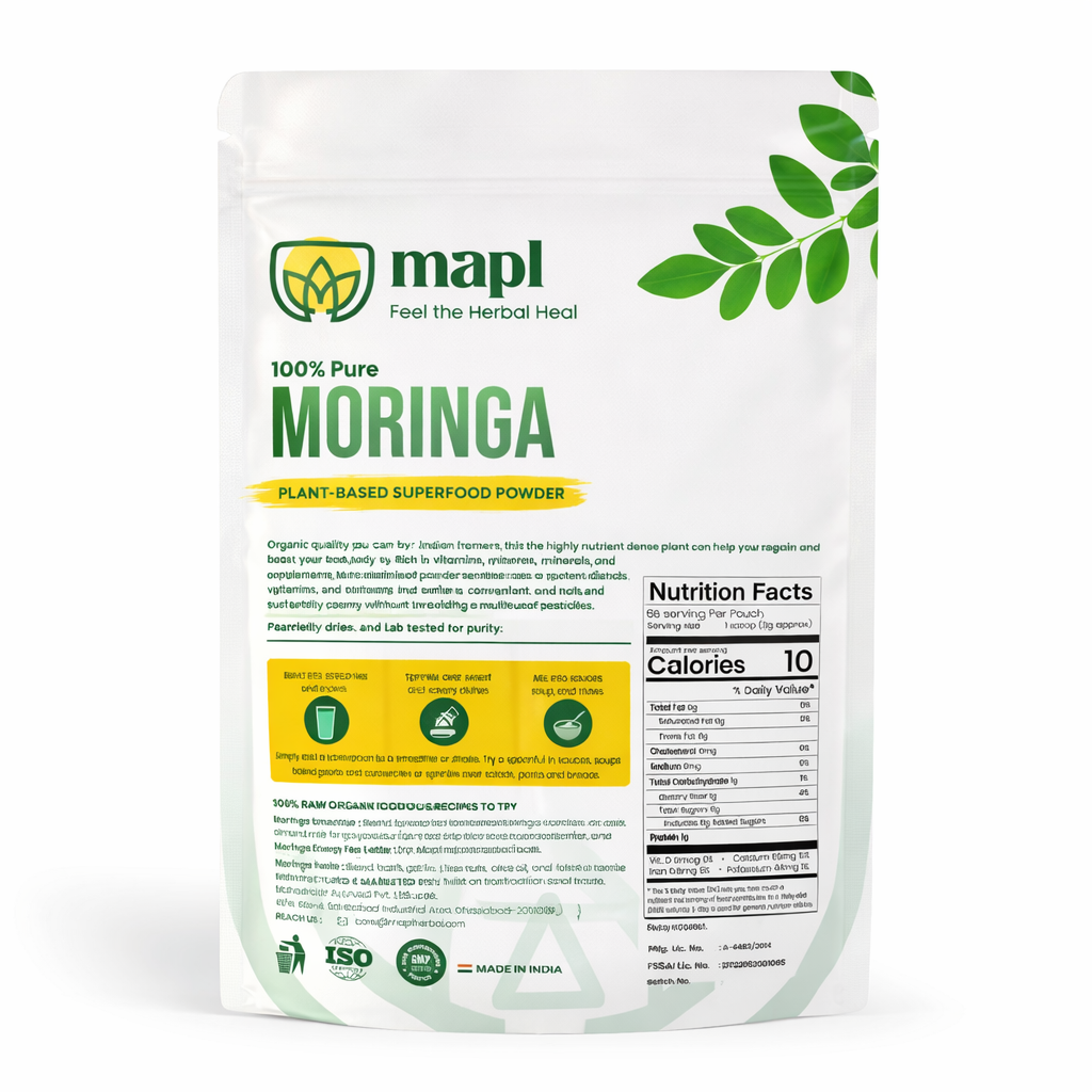 MAPL Moringa Leaves Powder | Ayurvedic Superfood | Boosts Immunity, Energy, Digestion & Detox | 100% Pure Natural | 200 gm