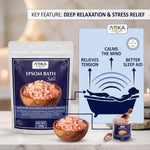 Arka Pure Life Epsom Bath Salt – Magnesium Sulfate Bath Salt for Relaxing Soak, Muscle & Body Care – 500g