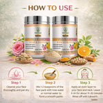 Bhudevam Naturals Khadi Rose & Orange Face Pack for Skin Brightening & Glow- 100GM (Pack of 2)
