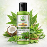 Bhudevam Naturals Khadi Neem & Tulsi Body Wash – Herbal Skin Purifying Cleanser for Daily Use- 210ML