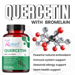 Raskam Healthcare Quercetin with Bromelain Capsules | 60 Veg Capsules