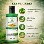 Bhudevam Naturals Khadi Neem Sat Hair Shampoo – Oil Control & Anti-Itch Scalp Treatment- 420ML (Pack of 2)