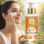 Bhudevam Naturals Khadi SPF 50 Sunscreen Cream for Men & Women | Non-Greasy Sun Protection Lotion for Face & Body- 100ML