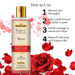 Kayee Ayurveda Rose Body Wash for Men & Women | Herbal Rose Shower Gel for Gentle Cleansing, Freshness & Soft Skin | Helps Remove Dirt, Sweat, Excess Oil & Impurities | Refreshing Daily Bath & Body Care | 210 ml