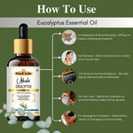 Khadi Eucalyptus Essential Oil | Pure & Natural Eucalyptus Oil for Body Care, Aromatherapy & Relaxation | Refreshing Herbal Essential Oil for Massage & Steam Inhalation | 15 ml