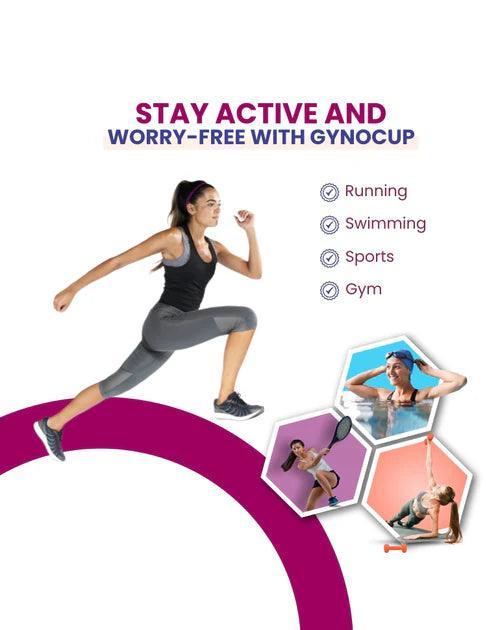 Gynocup Pink Reusable Menstrual Cup (Free Cramp Relief Roll On)