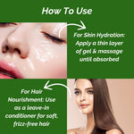 Khadi Green Aloe Vera Gel for Face, Skin & Hair | Hydrating, Soothing & Cooling Gel | Non-Sticky Moisturizer for Glowing Skin For Men & Women - 300GM