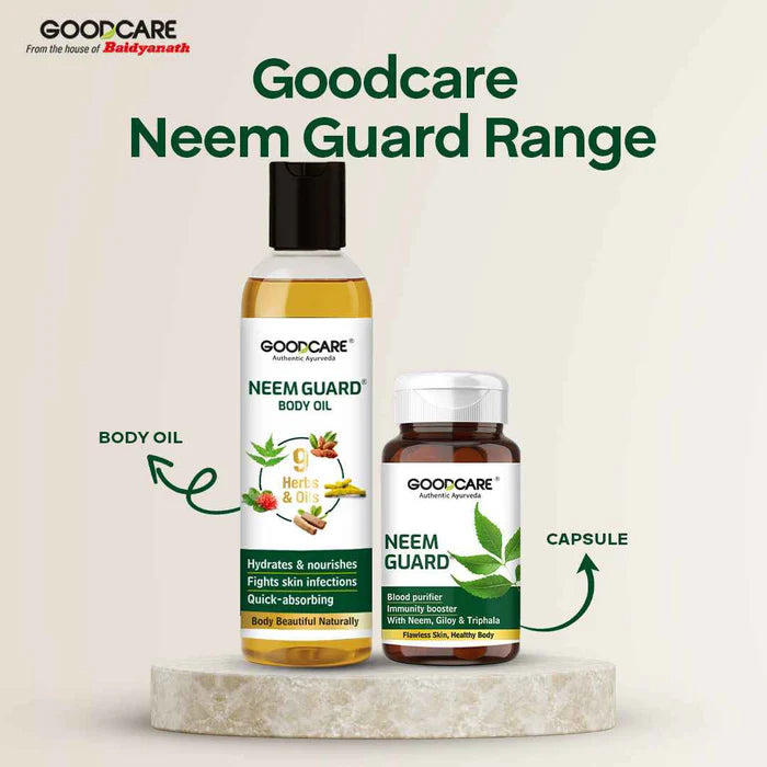 Goodcare Neem Guard Body Oil - 200ml | Ayurvedic Skin Care & Protection