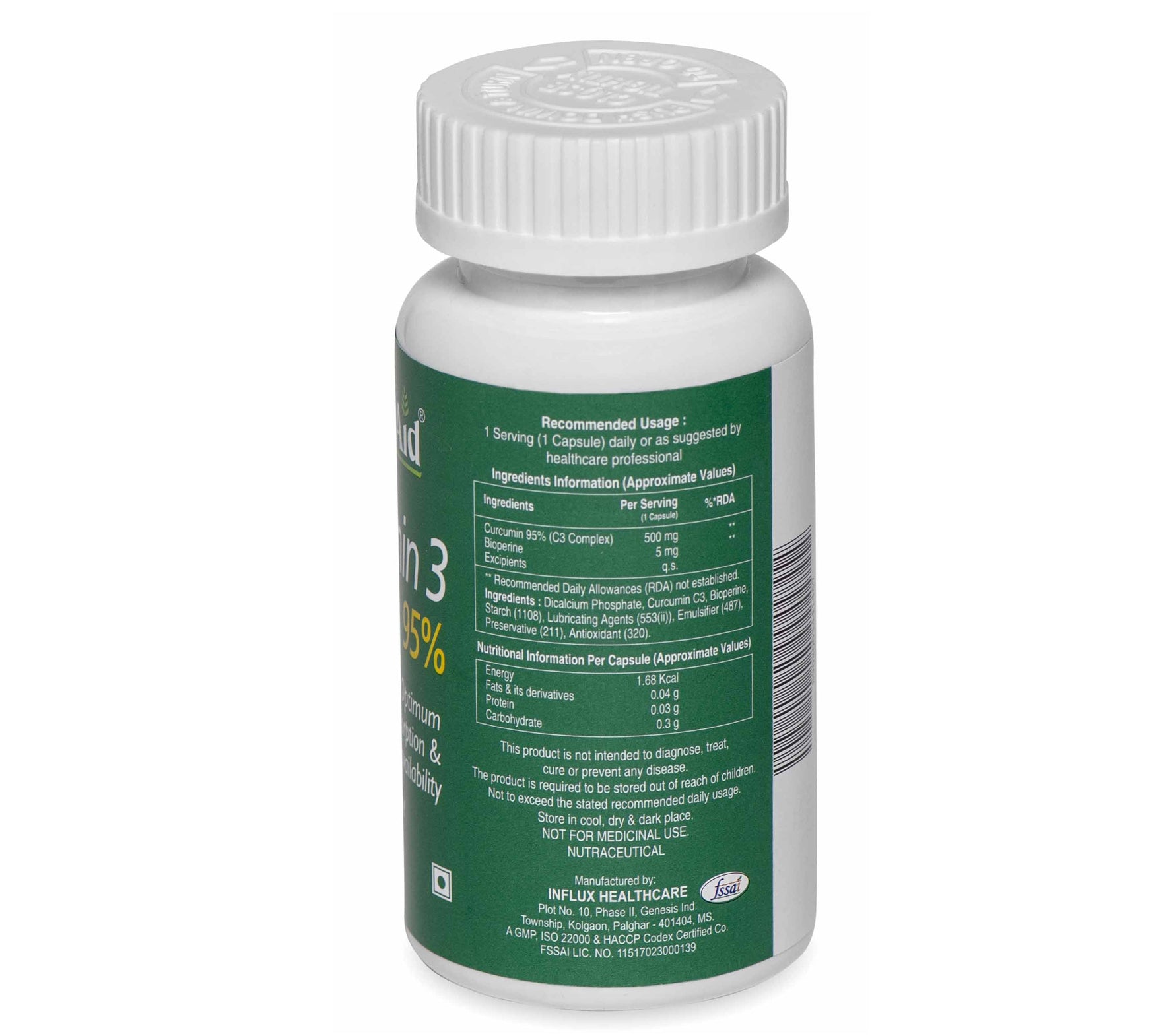 HealthAid Curcumin 3 Capsule - 30 Capsule