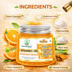 Bhudevam Naturals Khadi Vitamin C Gel for Glowing Skin – Brightens, Hydrates & Reduces Dullness- 200GM