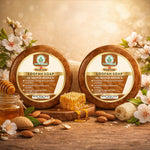 Bhudevam Naturals Khadi Almond Honey Loofah Soap – Natural Exfoliating Bath Soap for Soft & Glowing Skin- 250GM (Pack of 2)
