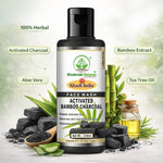 Bhudevam Naturals Khadi Bamboo Charcoal Herbal Face Wash – Reduces Acne, Pimples & Oiliness- 210ML