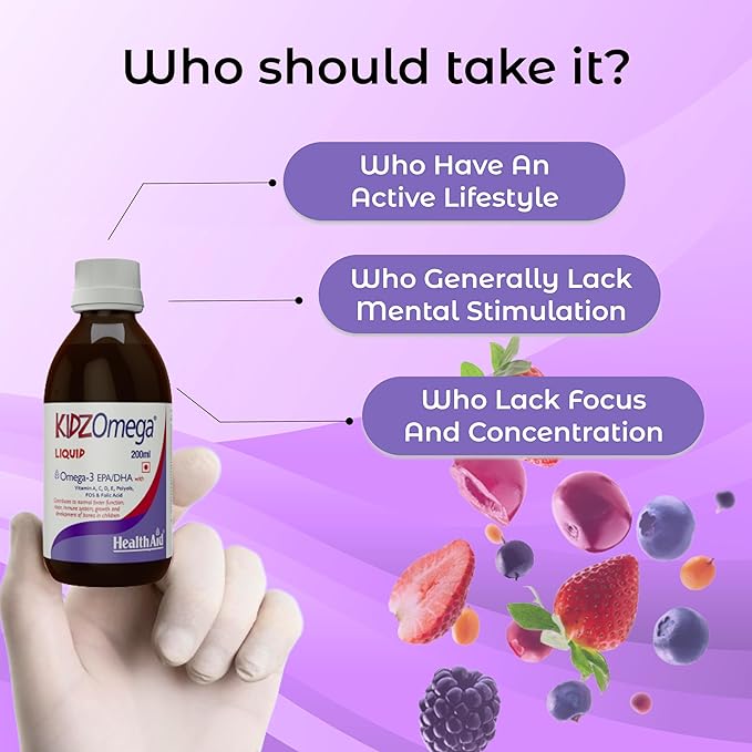 Healthaid Kidzomega Liquid - Omega 3 Syrup - 200ml