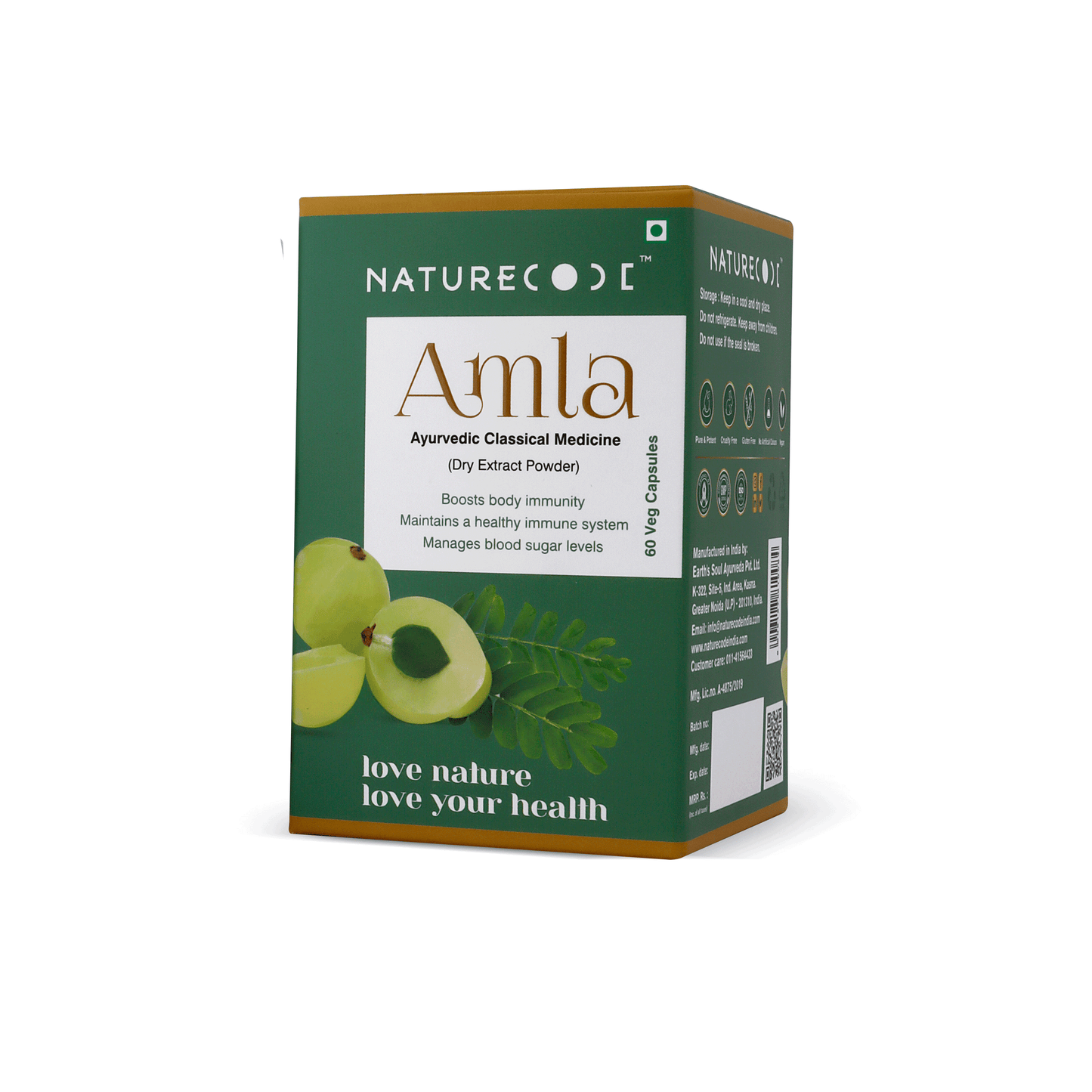 Nature Code Amla Veg Capsule - 60 Capsules
