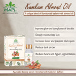 MAPL Kumkum Almond Oil | Ayurvedic Face Oil with Saffron & Almond | Enhances Glow, Skin Tone & Radiance | 15 ml