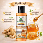 Bhudevam Naturals Khadi Sandalwood Honey Shower Gel, Natural Body Wash for Soft, Smooth & Healthy Skin- 210ML