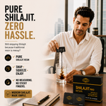 Herbs O' Shrubs Shilajit Pro Snap Sachet | Ayurvedic Resin for Energy, Strength, Stamina & Vitality | Fulvic Acid & Minerals | Instant On-the-Go Male Wellness, 30 Sachets