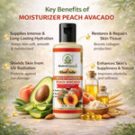 Bhudevam Naturals Khadi Peach Avocado Moisturizer for Women & Men – Soft, Smooth & Healthy Looking Skin- 210ML