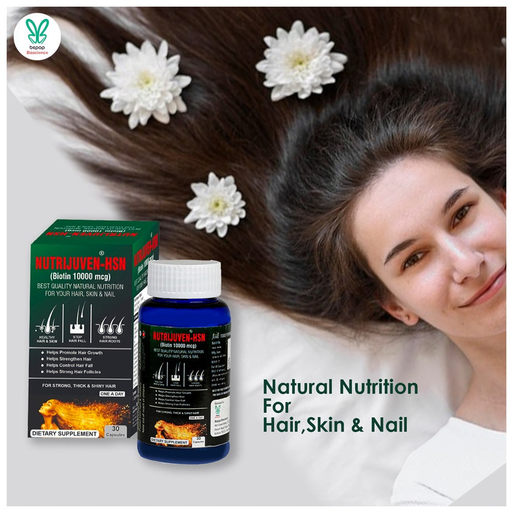 Bepop Bioscience Nutrijuven HSN Biotin 10000 mcg - 30 Capsule