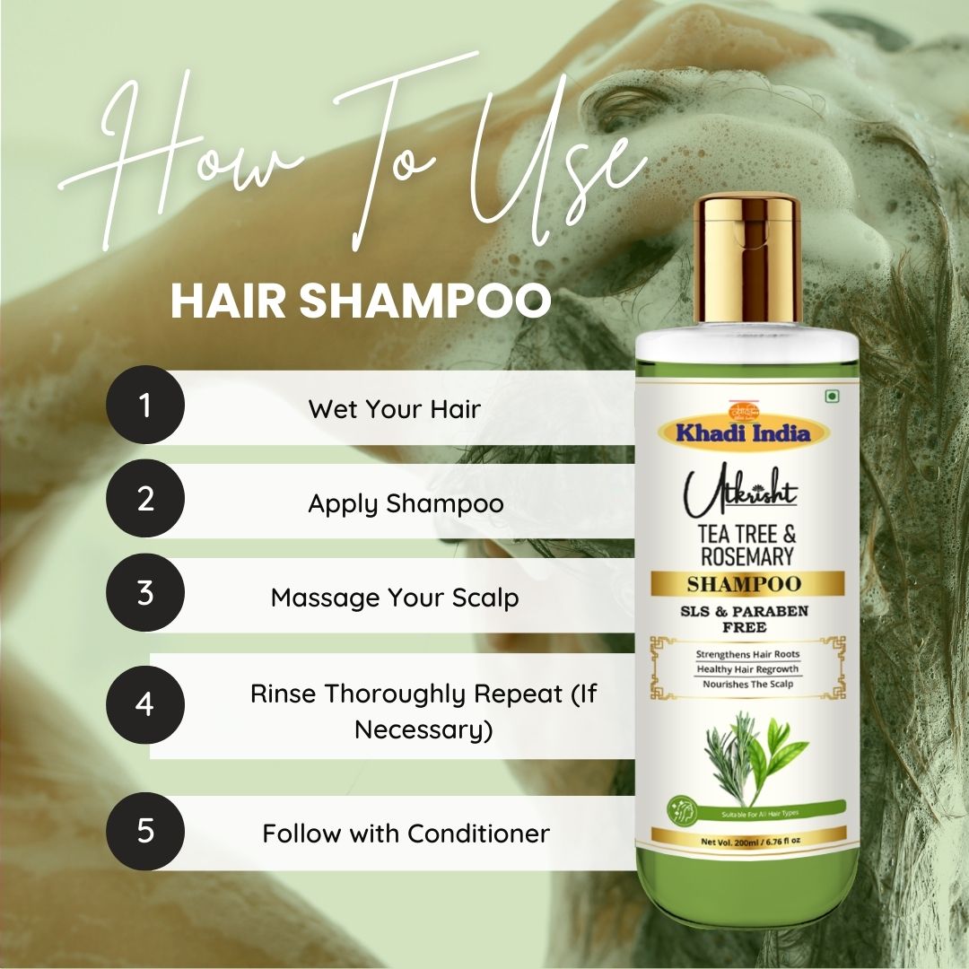 Utkrisht Khadi Tea Tree & Rosemary Shampoo (200ml)