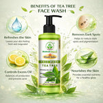 Bhudevam Naturals Khadi Tea Tree Face Wash – Anti-Pimple, Anti-Blemish & Refreshing Formula- 420ML (Pack of 2)