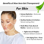 Bhudevam Naturals Khadi Pure Aloe Vera Gel (Transparent) for Skin & Hair | Natural Hydrating Gel for Face, Acne Care, Sunburn Relief & Deep Moisturization- 200GM