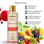 Kayee Ayurveda Mix Fruit Body Wash for Men & Women | Refreshing Fruity Shower Gel for Gentle Cleansing, Freshness & Soft Skin | Helps Remove Dirt, Sweat, Excess Oil & Impurities | Daily Bath & Body Care | 210 ml