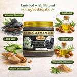 Bhudevam Naturals Khadi Charcoal Face Scrub for Blackheads, Acne, Oil Control, Deep Cleansing & Skin Detox Exfoliation- 150GM