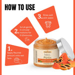 Kayee Ayurveda Papaya Herbal Face Scrub | Papaya Facial Exfoliator for Deep Cleansing, Skin Polishing & Removing Dull Surface Buildup | Helps Improve the Appearance of Uneven & Dull-Looking Skin | Suitable for Regular Skincare