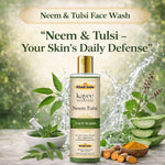 Kayee Ayurveda Neem Tulsi Facial Cleanser for Men & Women | Herbal Face Wash for Daily Skin Care | Neem & Tulsi Formula Helps Cleanse Dirt, Pollution, Excess Oil & Impurities While Supporting a Fresh, Smooth-Looking Complexion | 210 ml