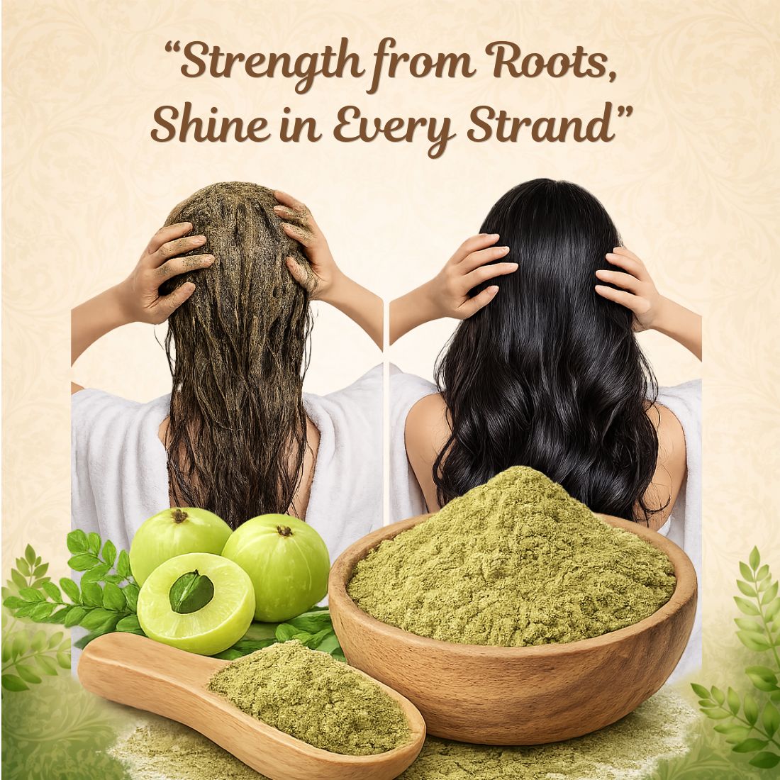 Kayee Ayurveda Amla Powder for Hair, Herbal Hair Care Powder for Nourishment & Scalp Care, Helps Improve the Appearance of Dry, Dull & Weak-Looking Hair, Ayurvedic-Inspired Hair Care for Men & Women | 100 g