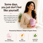 Herbs O' Shrubs She-Tavari Shilajit Kicks | Ayurvedic Women Wellness Supplement with Shatavari, Shilajit, Saffron, Honey & Strawberry | Supports Hormonal Balance, Energy, Mood & Vitality, 30 Sticks