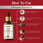 Khadi Wintergreen Essential Oil | Pure & Natural Wintergreen Oil for Body & Muscle Care | Warming Essential Oil for Massage, Joint & Muscle Wellness | Aromatherapy Oil | 15 ml