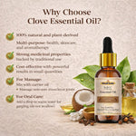 Kayee Ayurveda Clove Essential Oil for Aromatherapy, Diffuser, Massage & Home Fragrance | Warm Spicy Clove Aroma Oil for Meditation, Yoga, Relaxation & Spa | Multi-Purpose Essential Oil for Personal Care & Wellness | 15 ml