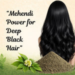 Kayee Ayurveda Black Mehendi Hair Powder, Herbal Hair Colour Powder for Black & Dark Brown-Looking Hair, Helps Cover the Appearance of Grey Hair, Traditional Mehendi Hair Care for Women & Men | 100 g