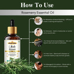 Khadi Rosemary Essential Oil | Pure & Natural Rosemary Oil for Hair & Scalp Care | Herbal Essential Oil for Hair Fall & Dandruff Care | Scalp Nourishing & Aromatherapy Oil | 15 gm
