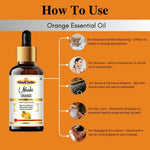 Khadi Orange Essential Oil | Pure & Natural Orange Oil for Face & Skin Care | Essential Oil for Glowing-Looking & Oily Skin | Refreshing Citrus Aromatherapy Oil | 15 ml