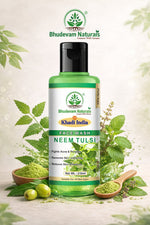 Bhudevam Naturals Khadi Neem Tulsi Face Wash for Oily & Acne-Prone Skin - 420ML (Pack of 2)