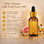 Kayee Ayurveda 24K Gold Night Facial Oil, Luxury-Inspired Overnight Skincare Oil for Face, Helps Moisturize Skin and Improve the Appearance of Dullness & Uneven Tone, Daily Night Care for Women & Men | 15 ml