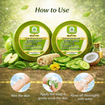 Bhudevam Naturals Khadi Green Apple Loofah Soap – Natural Exfoliating Bath Soap for Fresh & Glowing Skin- 250GM (Pack of 2)