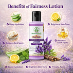Bhudevam Naturals Khadi Lavender Fairness Lotion for Women & Men – Even Skin Tone & Radiant Glow Moisturizer- 210ML